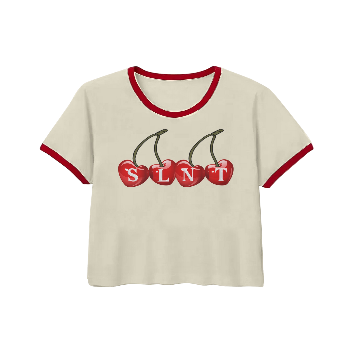 CREAM CHERRY TEE