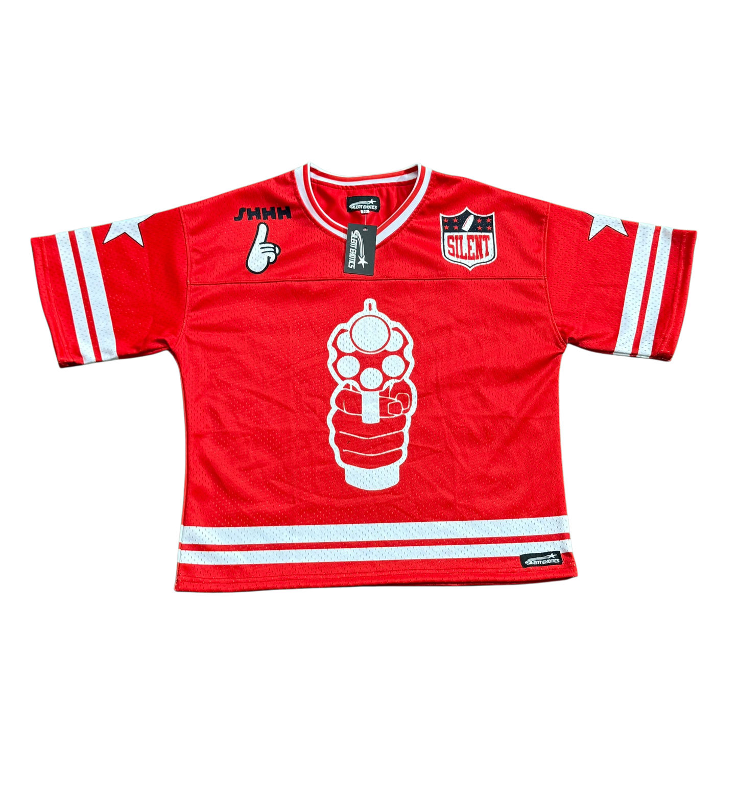 RED SILENT FOOTBALL JERSEY