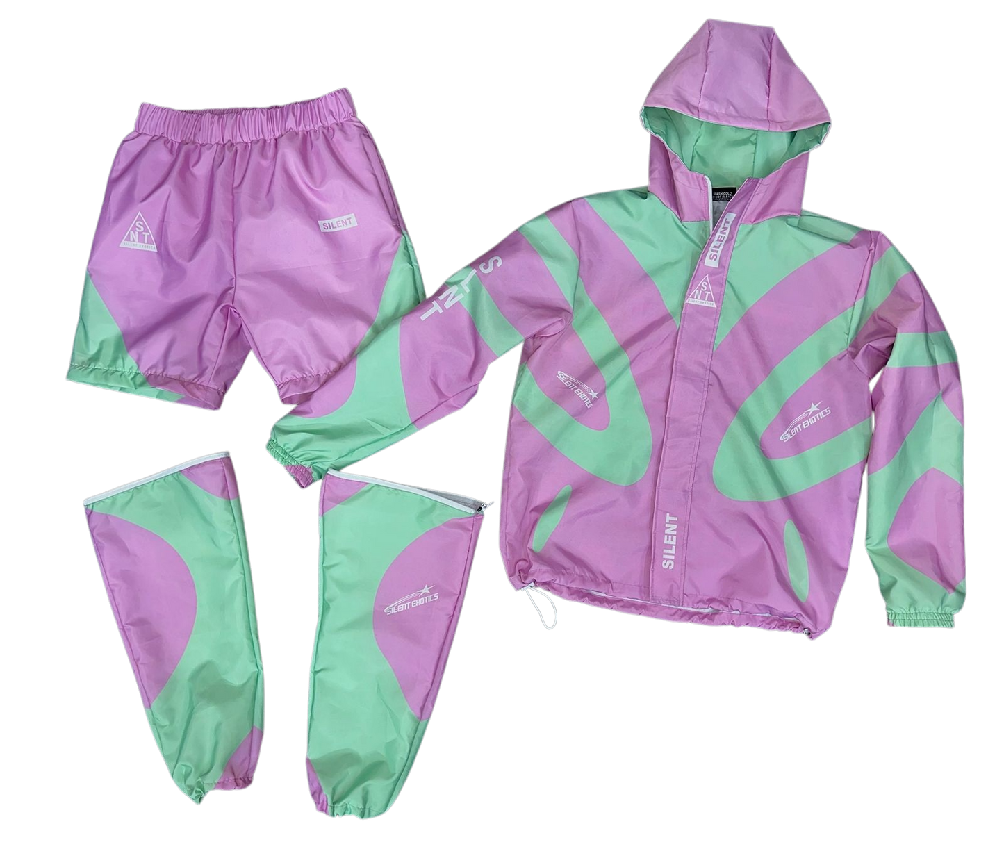 SILENT GREEN ZIP WINDBREAKER