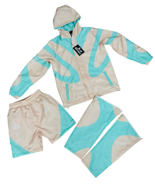 SILENT TEAL ZIP WINDREAKER