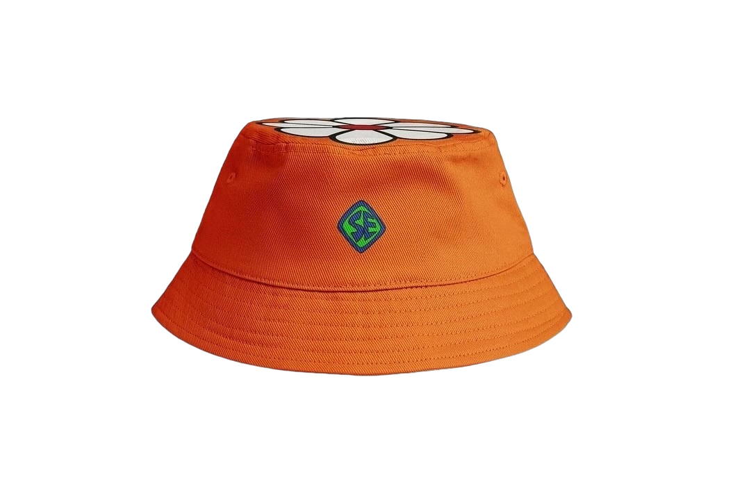 FLOWER BUCKET HAT (ORANGE)