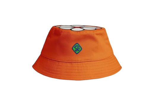 FLOWER BUCKET HAT (ORANGE)