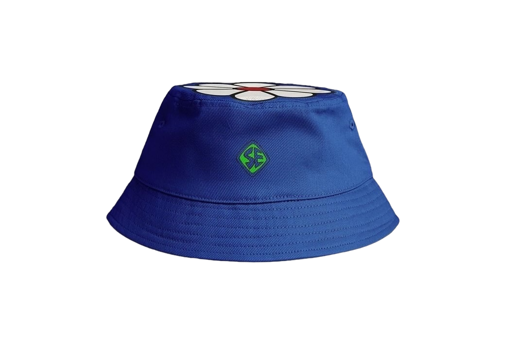 FLOWER BUCKET HAT (BLUE)