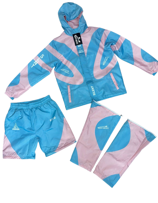SILENT BLUE ZIP WINDBREAKER