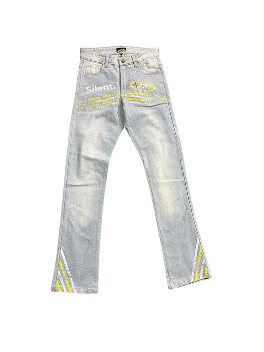 SILENT CROSS STRIPES JEANS